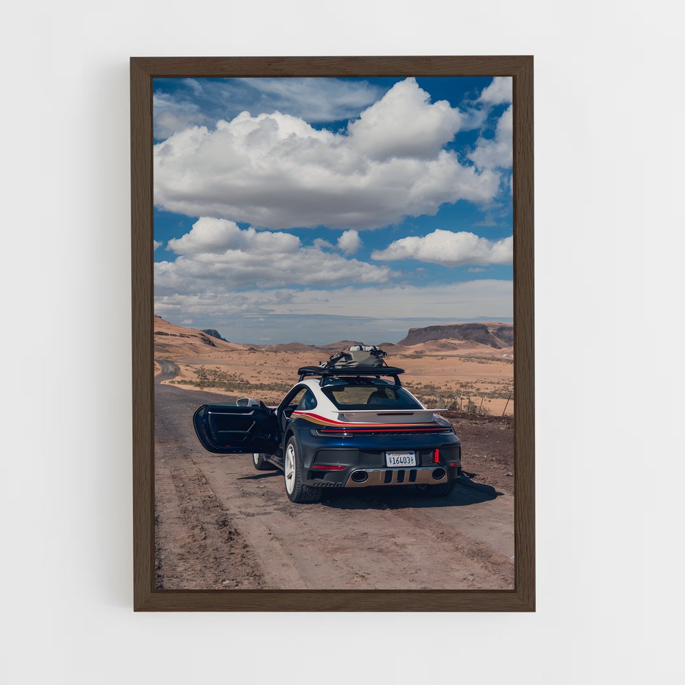 Poster Piste de Dakar – affiche Porsche (vue 5)